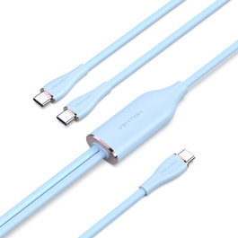 Vention Cable USB tipo-C a 2 x USB tipo-C 1.5 m Azul